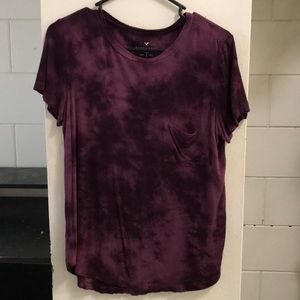 American Eagle Soft and Sexy Purple Tie-Dye Tee